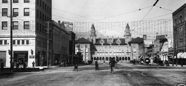 Old photography of Downtown Colorado Springs