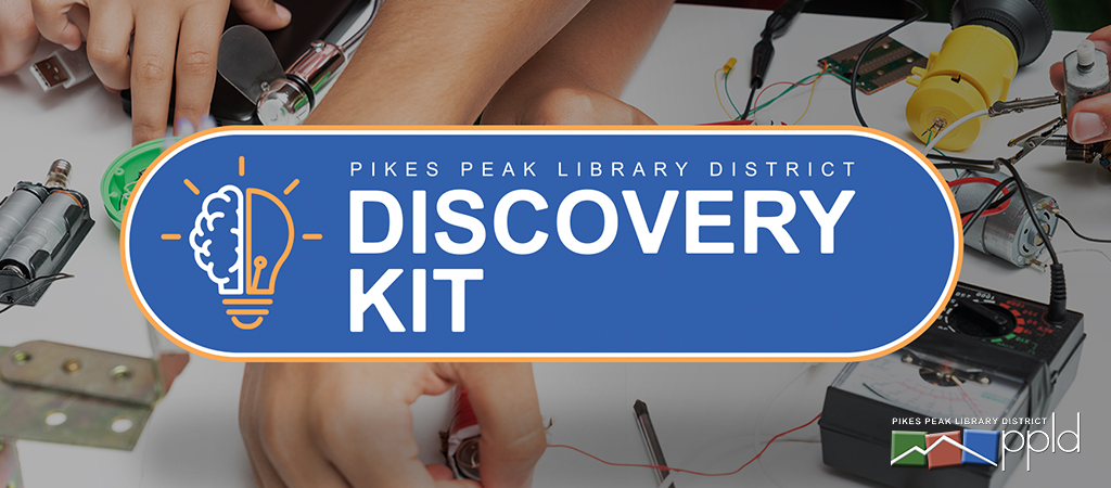 Graphic with a person working on a circuit board with the text "Discovery Kit"