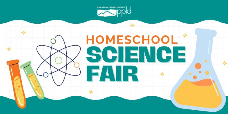 Homeschool Science Fair headline with lab equipment