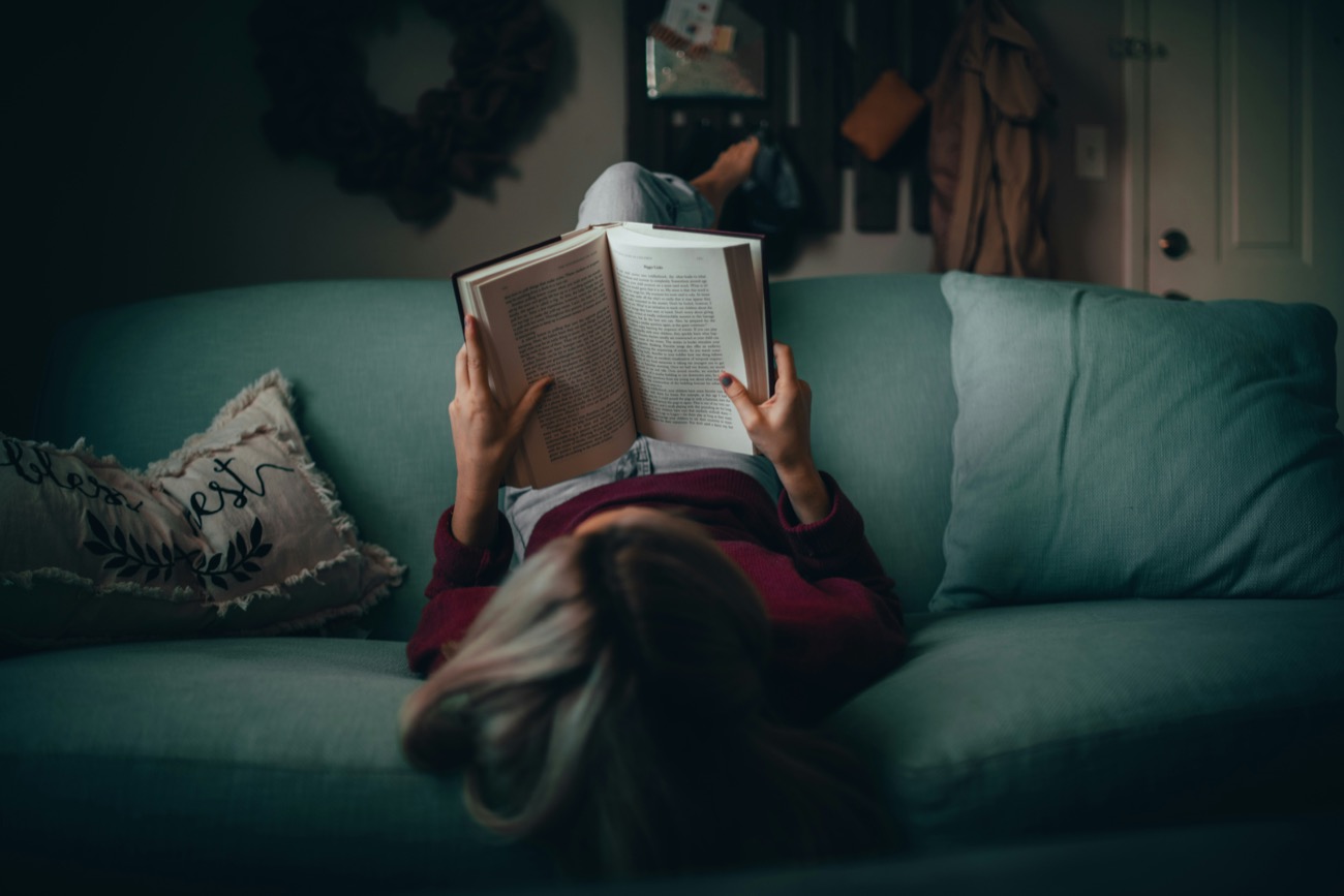 Girl reading a book