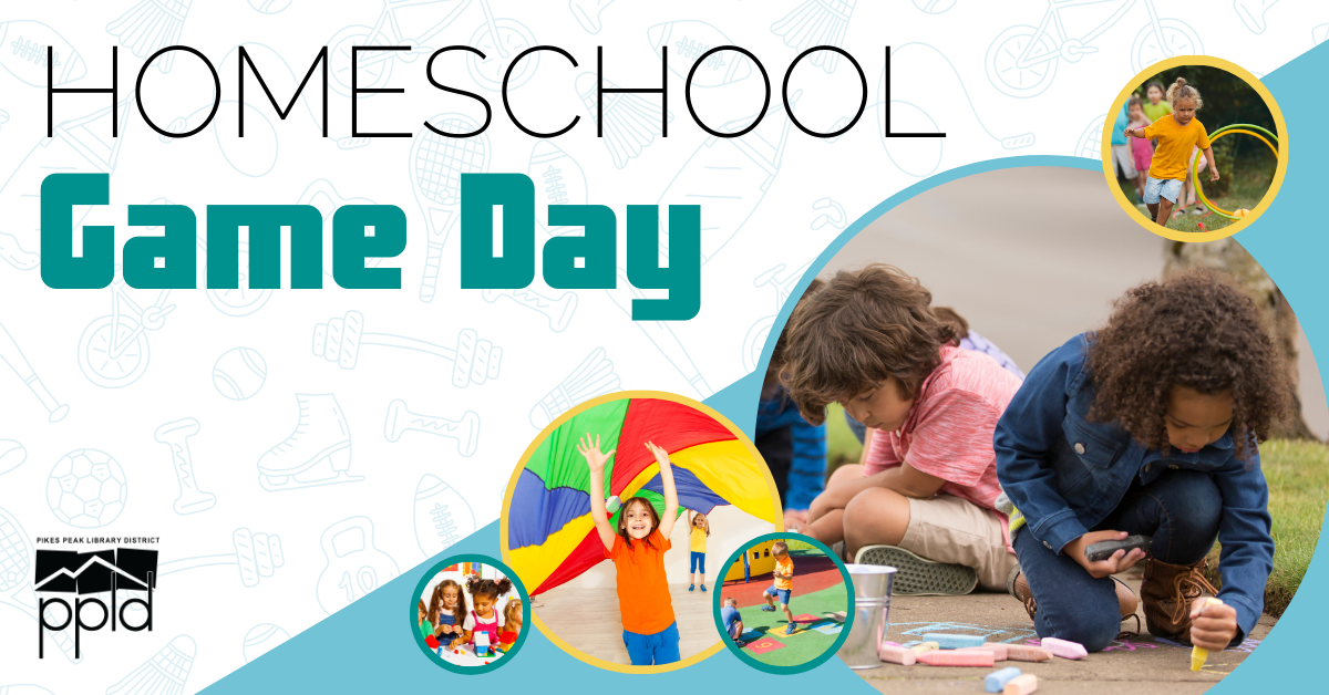 Homeschool Game Day – Graphic with kids playing outside