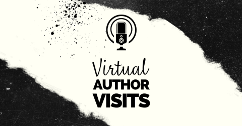 Virtual Author Visits with microphone graphic