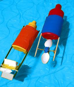 Kids STEM: Rubber Band Paddle Boats