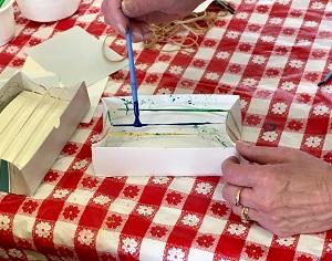 Painting with Household Items: Rubber Bands